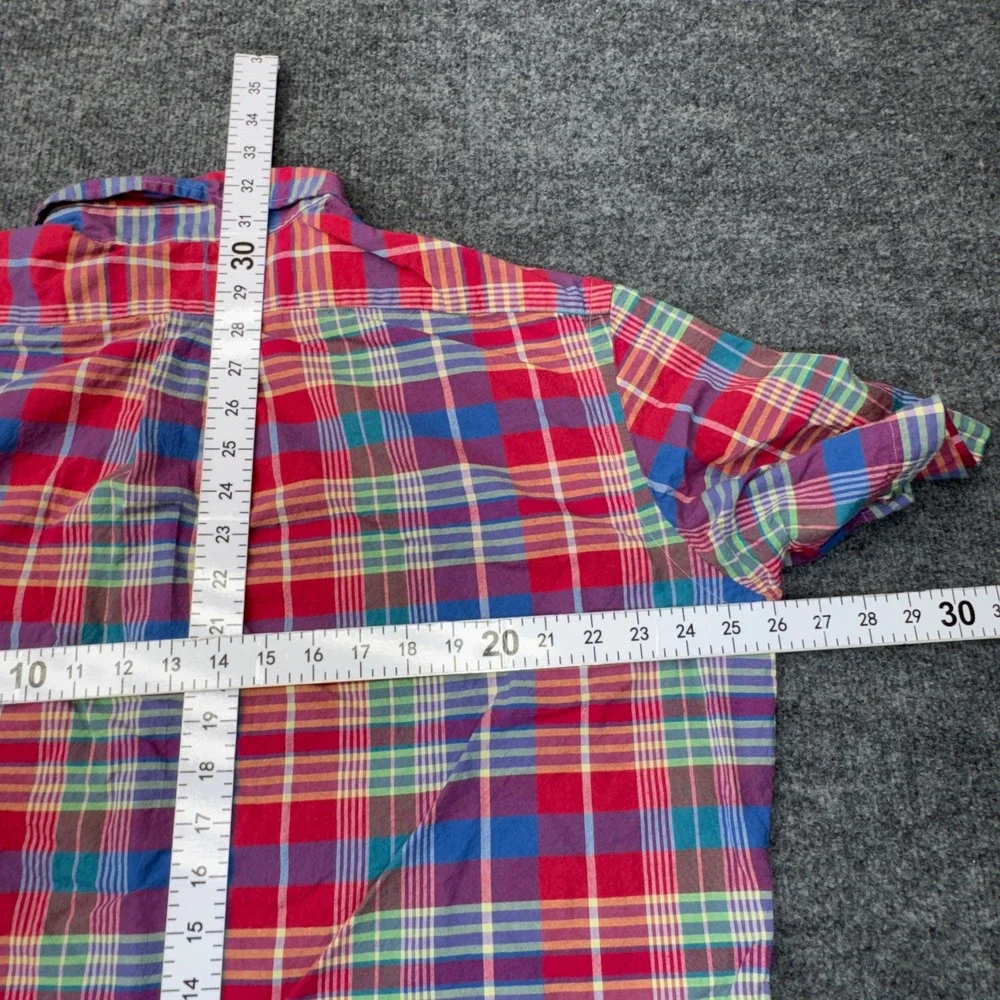 Polo Ralph Lauren Shirt Mens XL Red Plaid Indian Madras Button Down Classic Fit